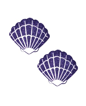 Neva Nude Glitter Mermaid Shell Pasties – Purple O/S by Neva nude product image
