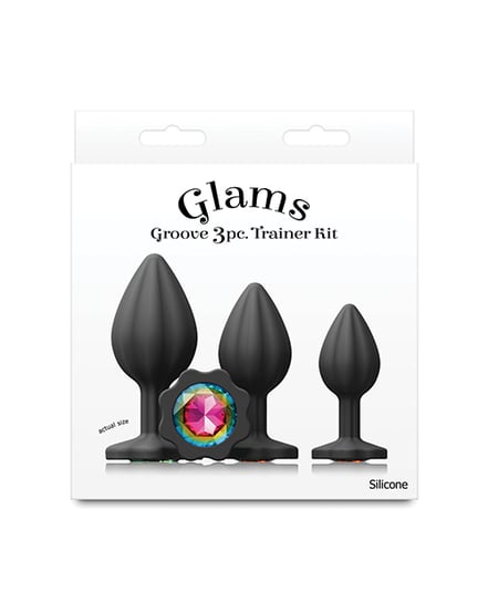 Glams Groove 3pc Kit – Black/Rainbow by NS Novelties product image
