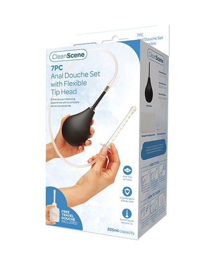 AquaClean 4 pc Anal Douche Set w/Flexible Tip Head by AquaClean product image