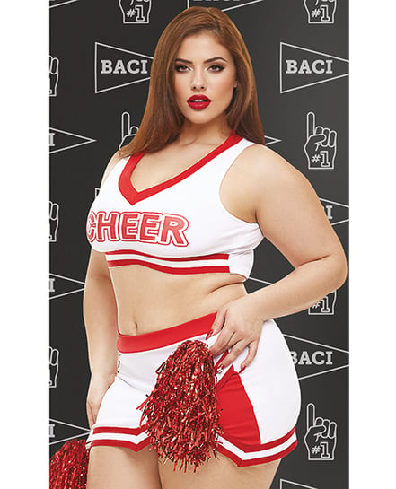 Dreams by Baci Lingerie Gameday Hottie 4-pc Set – White/Red One Size Queen by Dreams by Baci Lingerie product image