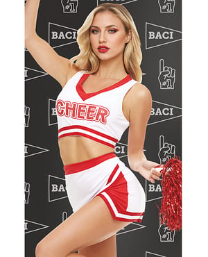 Dreams by Baci Lingerie Gameday Hottie 4-pc Set – White/Red One Size Fits Most by Dreams by Baci Lingerie product image