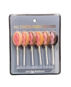 All Chicks Pussy Suckers – Asst. Colors/Flavors Pack of 6 by Kheper Games product image