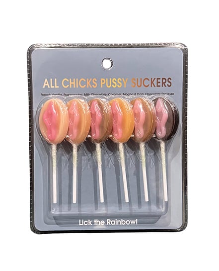 All Chicks Pussy Suckers – Asst. Colors/Flavors Pack of 6 by Kheper Games product image