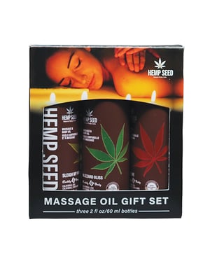 Earthly Body 2026 Holiday Massage Oil Gift Set – 2 oz Asst. Scents Box of 3 by Earthly Body product image