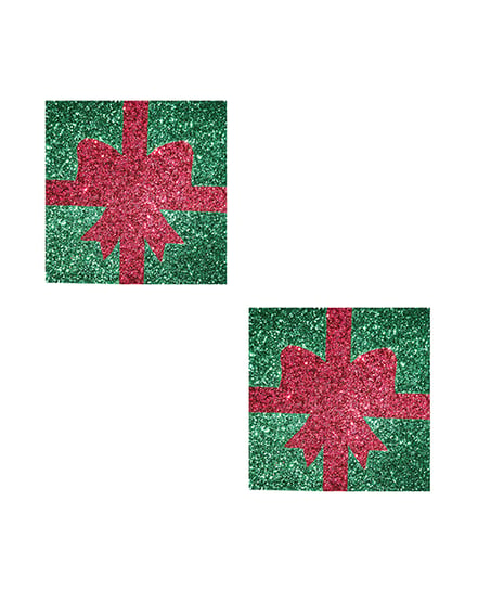 Neva Nude HO HO HO Christmas Gift Pasties – Green/Red O/S by Neva nude product image