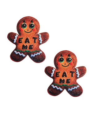 Neva Nude Yum Yum Gingerbread Man Glitter Pasties – Brown o/S by Neva nude product image