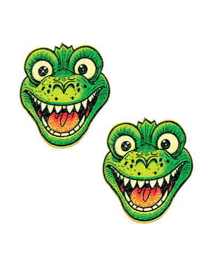 Neva Nude Cheeky Dino Glitter Pasties – Green O/S by Neva nude product image