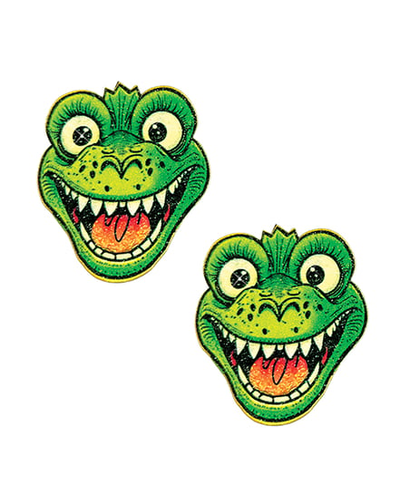 Neva Nude Cheeky Dino Glitter Pasties – Green O/S by Neva nude product image