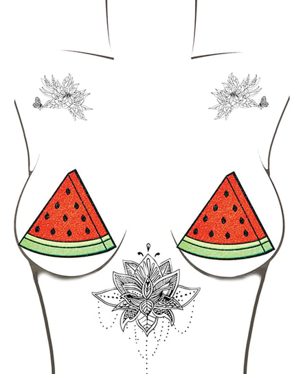 Neva Nude Watermelon Juicy Glitter Pasties - Multicolor O/S