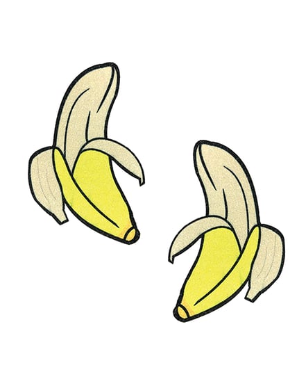 Neva Nude Big Banana Blacklight Glitter Pasties – Yellow O/S by Neva nude product image