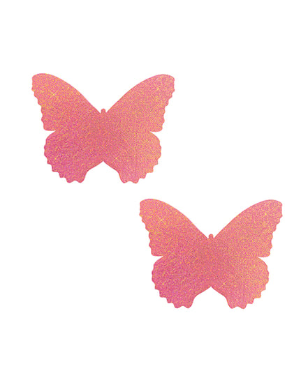 Neva Nude Bella Rosa Shimmer Butterfly Pasties – Pink/Gold O/S by Neva nude product image