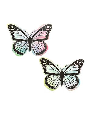 Neva Nude Sherbet Tie Dye Velvet UV Butterfly Pasties – Rainbow O/S by Neva nude product image