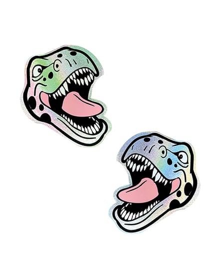 Neva Nude Holographic Dinosaur Pasties - Multicolor O/S
