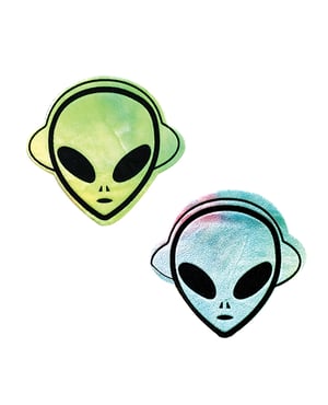 Neva Nude Kanye The Alien Super Sherbet Velvet Blacklight Pasties – Rainbow O/S by Neva nude product image