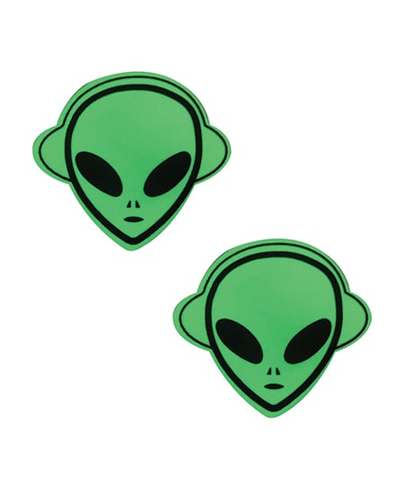 Neva Nude Kanye The Alien Holographic Pasties – Glow-in-the-Dark Green O/S by Neva nude product image