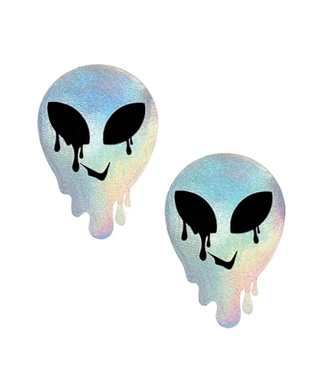 Neva Nude Holographic Melty Alien Pasties – Multicolor O/S by Neva nude product image
