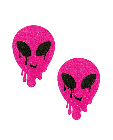 Neva Nude Super Sparkle Blacklight Melty Alien Pasties – Pink O/S by Neva nude product image