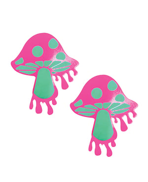 Neva Nude Melty Green Shroom Pasties – Neon Pink O/S by Neva nude product image
