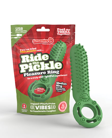 Screaming O Ride the Pickle Pleasure Ring – Green by Screaming O product image