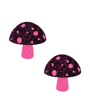 Neva Nude Glitter UV Shroom Nipztix Pasties – Pink O/S by Neva nude product image