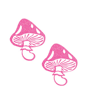 Neva Nude Glitter Blacklight Toadstool Pasties – Neon Pink O/S by Neva nude product image