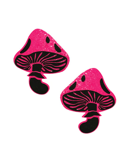 Neva Nude Super Sparkle Blacklight Toadstool Pasties – Pink O/S by Neva nude product image