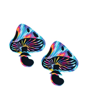 Neva Nude Aztec Rave Blacklight Toadstool Pasties – Multicolor O/S by Neva nude product image