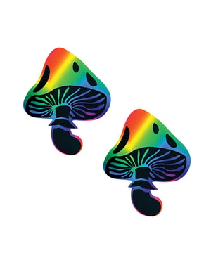 Neva Nude Trippin’ Psychedelic Toadstool Pasties – Rainbow O/S by Neva nude product image