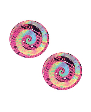 Neva Nude Holographic Sequins Spiral Pasties – Multicolor O/S by Neva nude product image