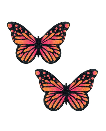 Neva Nude Velvet Butterfly Kisses Pasties – Orange O/S by Neva nude product image