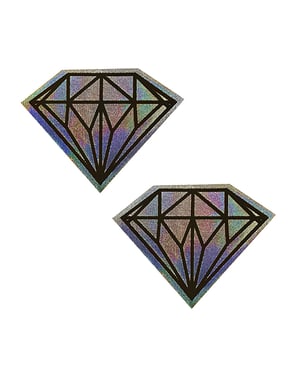 Neva Nude Diamonds are Forever Nitro Holographic Pasties – Black O/S by Neva nude product image
