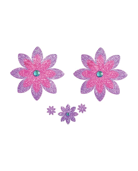 Neva Nude Shimmering Blossom Glitter Pasties – Violet O/S by Neva nude product image