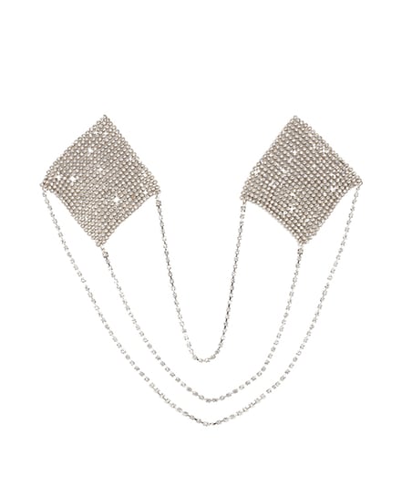 Neva Nude Chain Reaction Metal Mesh Jewel Reusable Pasties – Silver O/S by Neva nude product image