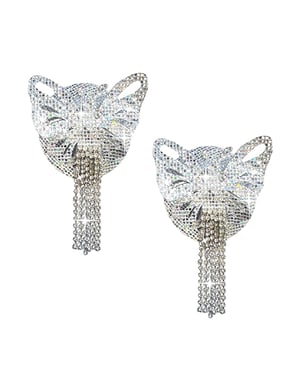 Neva Nude Butterfly Holographic Reusable Silicone Pasties – Silver O/S by Neva nude product image