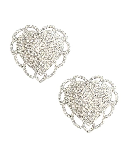 Neva Nude Whole Hearted Sparkle Crystal Jewel Reusable Silicone Pasties – O/S by Neva nude product image