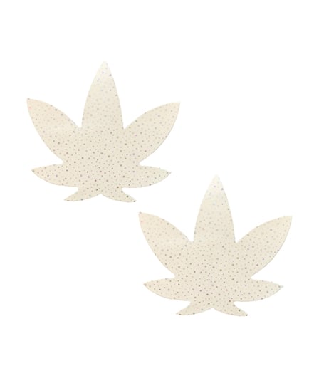 Neva Nude Supernova Holographic Twinkle Dope AF Weed Pasties – Glow-in-the-Dark O/S by Neva nude product image
