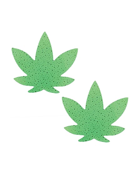 Neva Nude Supernova Holographic Twinkle Dope AF Weed Pasties - Glow-in-the-Dark O/S