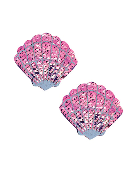 Neva Nude Sequin Mermaid Shell Pasties – Iridescent Pink O/S by Neva nude product image