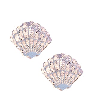 Neva Nude Sequin Mermaid Shell Pasties – Champagne Showers O/S by Neva nude product image