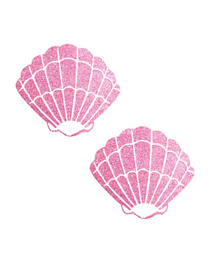 Neva Nude Sparkle Glitter Mermaid Shell Pasties – Pink O/S by Neva nude product image