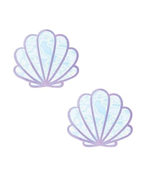 Neva Nude Shimmer Holographic Mermaid ShellPasties – Opal O/S by Neva nude product image