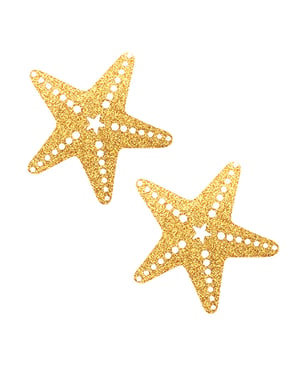 Neva Nude Fairy Dust Glitter Sexy Starfish Pasties – Gold O/S by Neva nude product image