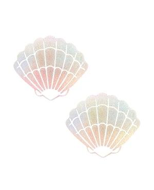 Neva Nude Holographic Mermaid Shell Nipple Cover Pasties – O/S by Neva nude product image