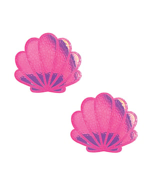 Neva Nude Iridescent Mermaid ShellPasties – Neon Pink O/S by Neva nude product image