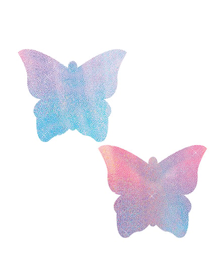 Neva Nude Queen Status Plus Size Butterfly Nipple Cover Pasties – Pink/Blue O/S by Neva nude product image