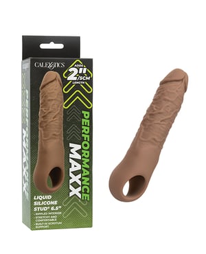 Performance Maxx Liquid Silicone Stud Penis Extension – Brown by Performance Maxx product image