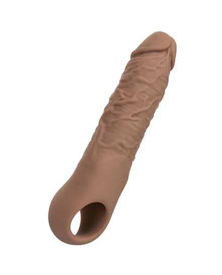Performance Maxx Liquid Silicone Stud Penis Extension - Brown