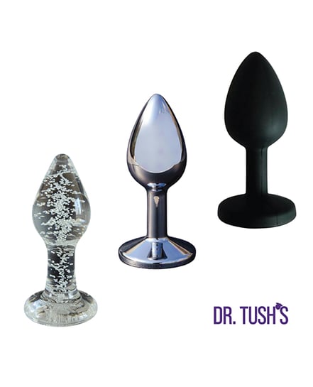 Dr. Tush's First Step Collection Anal Plug Set - Glass, Metal, Silicone