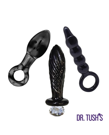 Dr. Tush’s Dark Crystal Pleasures Collection Anal Plug Set – Glass by Dr. Tush's product image