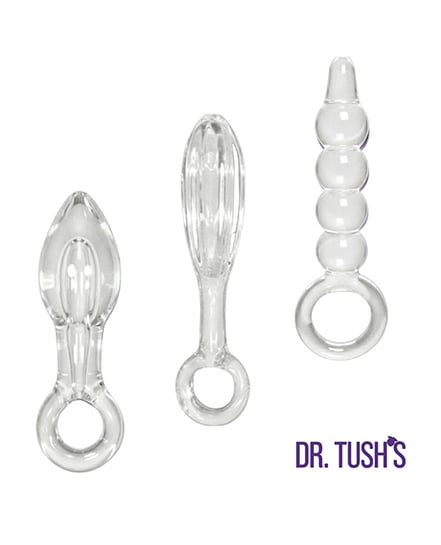 Dr. Tush's Halo of Pleasure Collection Anal Plug Set - Glass